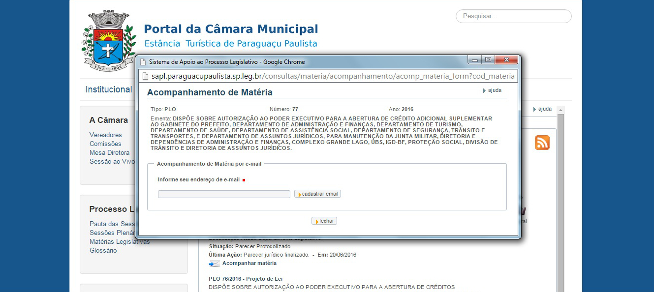 acompanhar materia