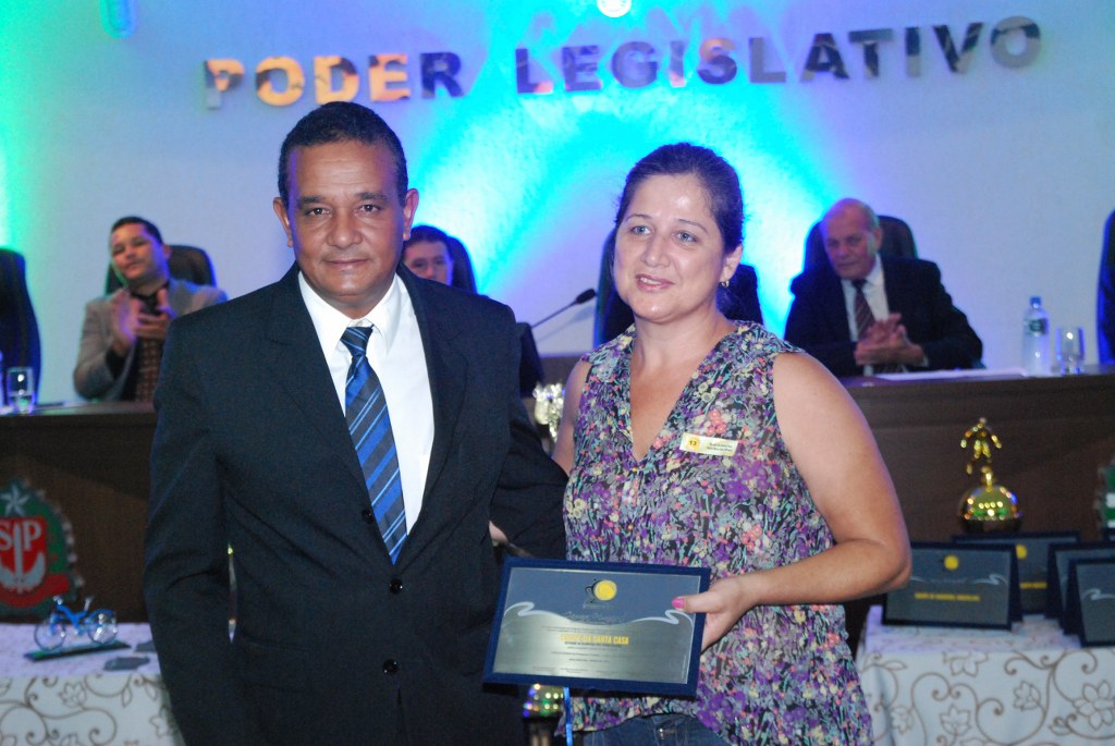 08 Vereador Nilson com Maria Rosana da Equipe Santa Casa