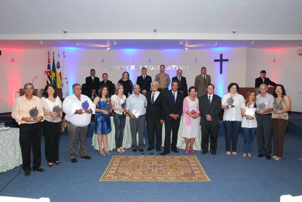 Autoridades com os Professores Nota Dez