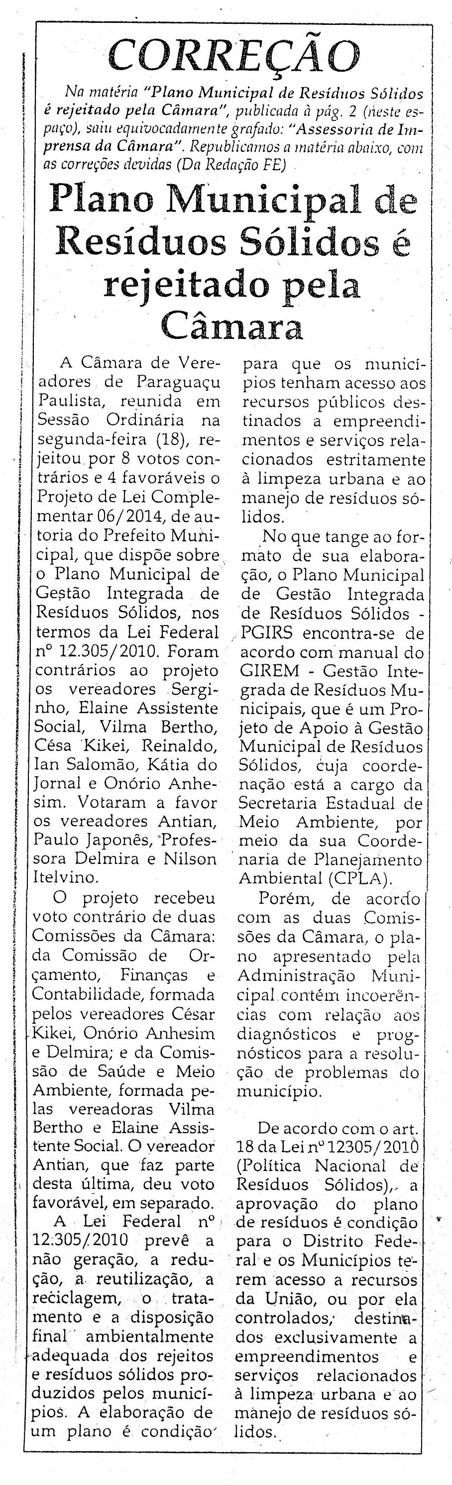 Jornal corte