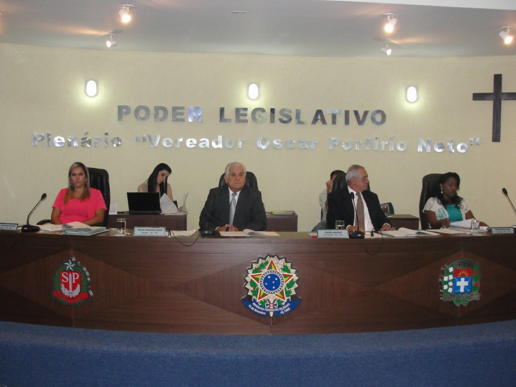 Mesa Diretora durante a Sessao de 4 de fevereiro
