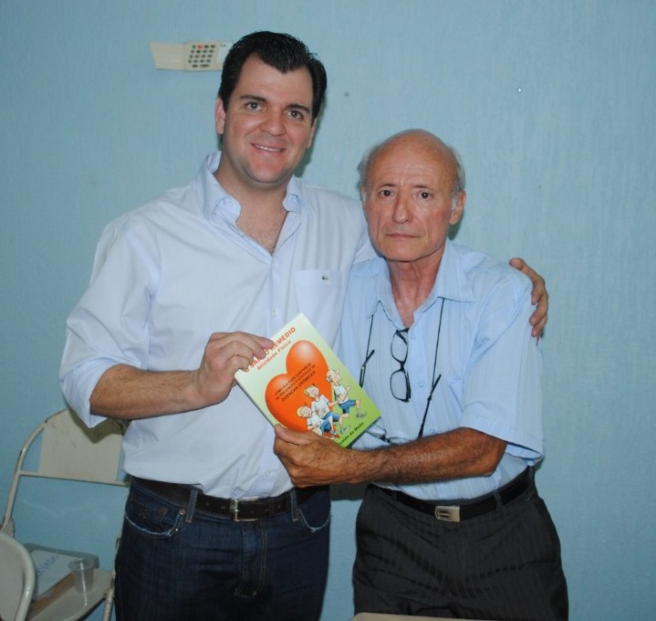 Rodrigo Garms com o Professor Odowaldo