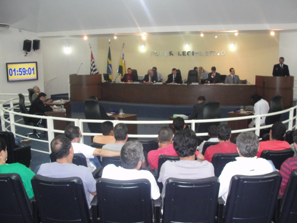 Vereadores reunidos para a sesso de julgamento do vereador Edivaldo
